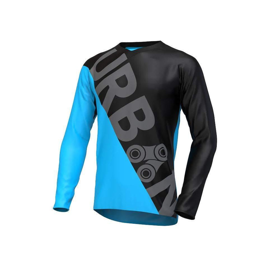 Urban Cycling Men’s TrailBuster Long Sleeve MTB Mountain Bike Cycling Jersey – Performance Fit, Breathable Comfort