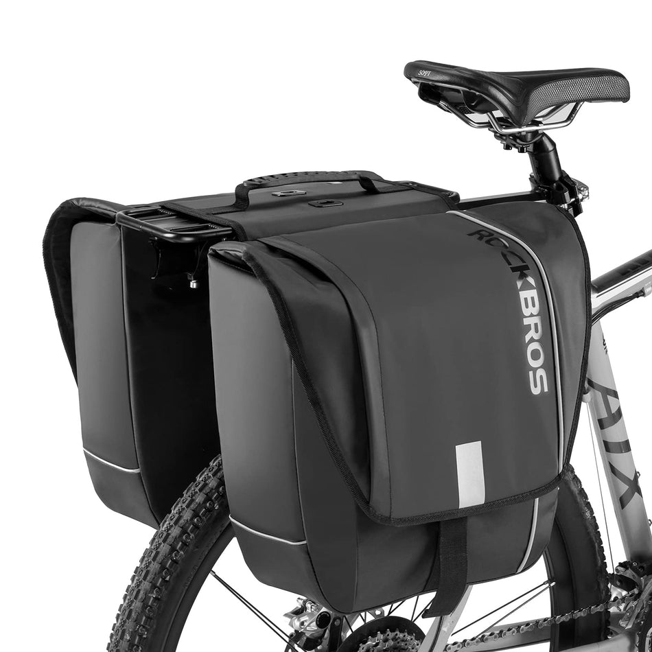 ROCKBROS 30L Waterproof Bike Rack Bag – Rear Bicycle Pannier for Commuting & Touring